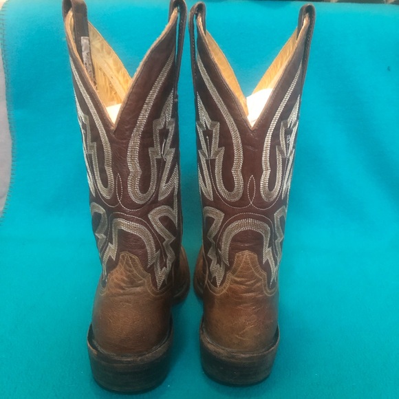 Rod Patrick Wing Tip Square Toe Western Boots - Picture 4 of 16